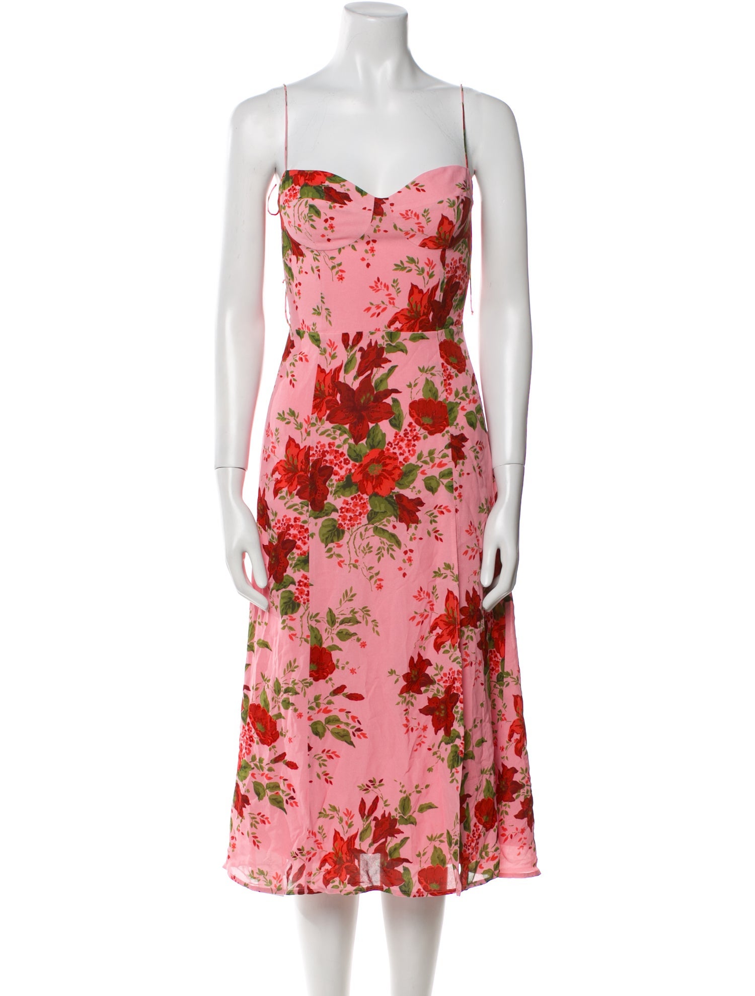 Reformation Floral Print Midi Length Dress w/ Tags