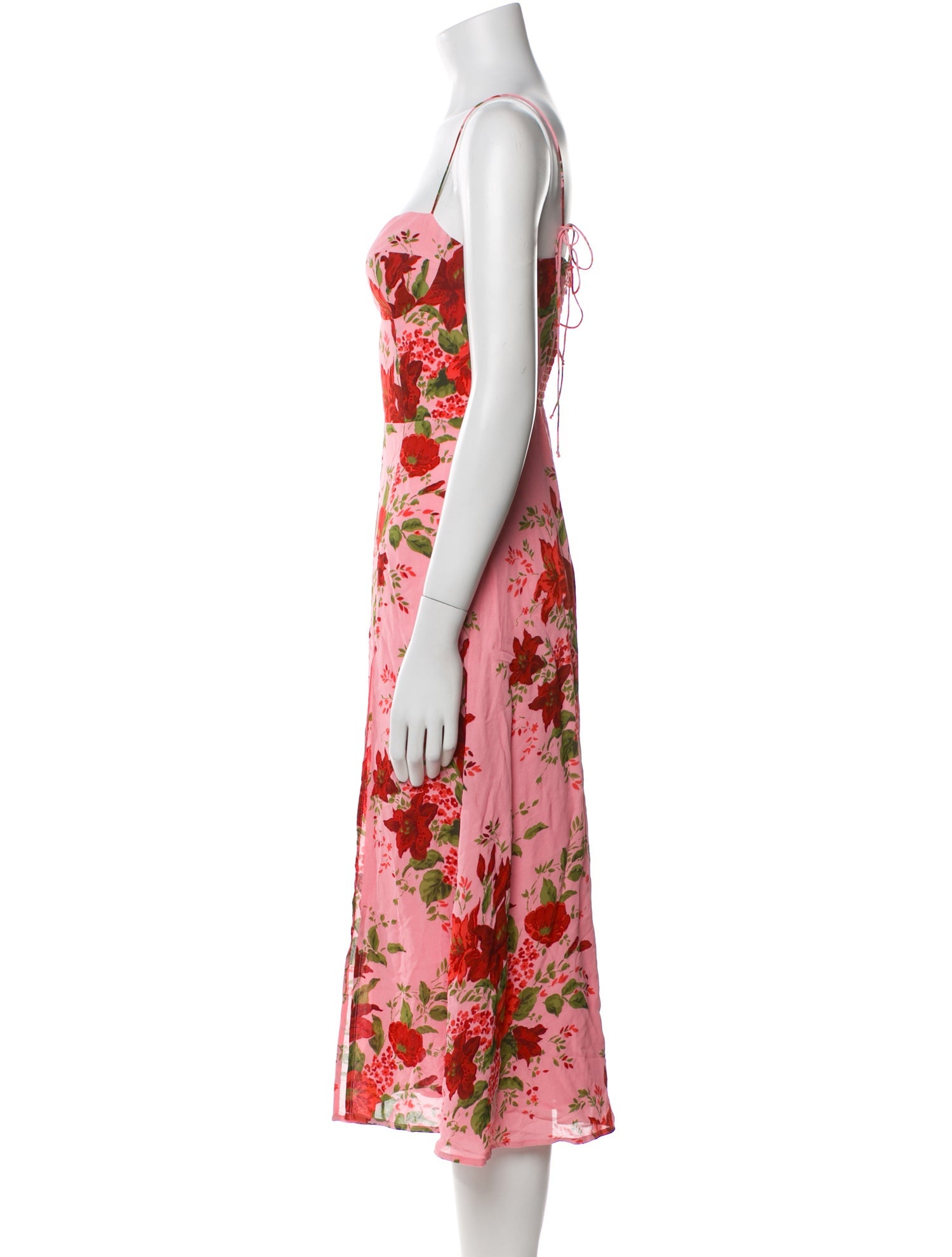 Reformation Floral Print Midi Length Dress w/ Tags