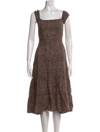 Reformation Linen Midi Length Dress