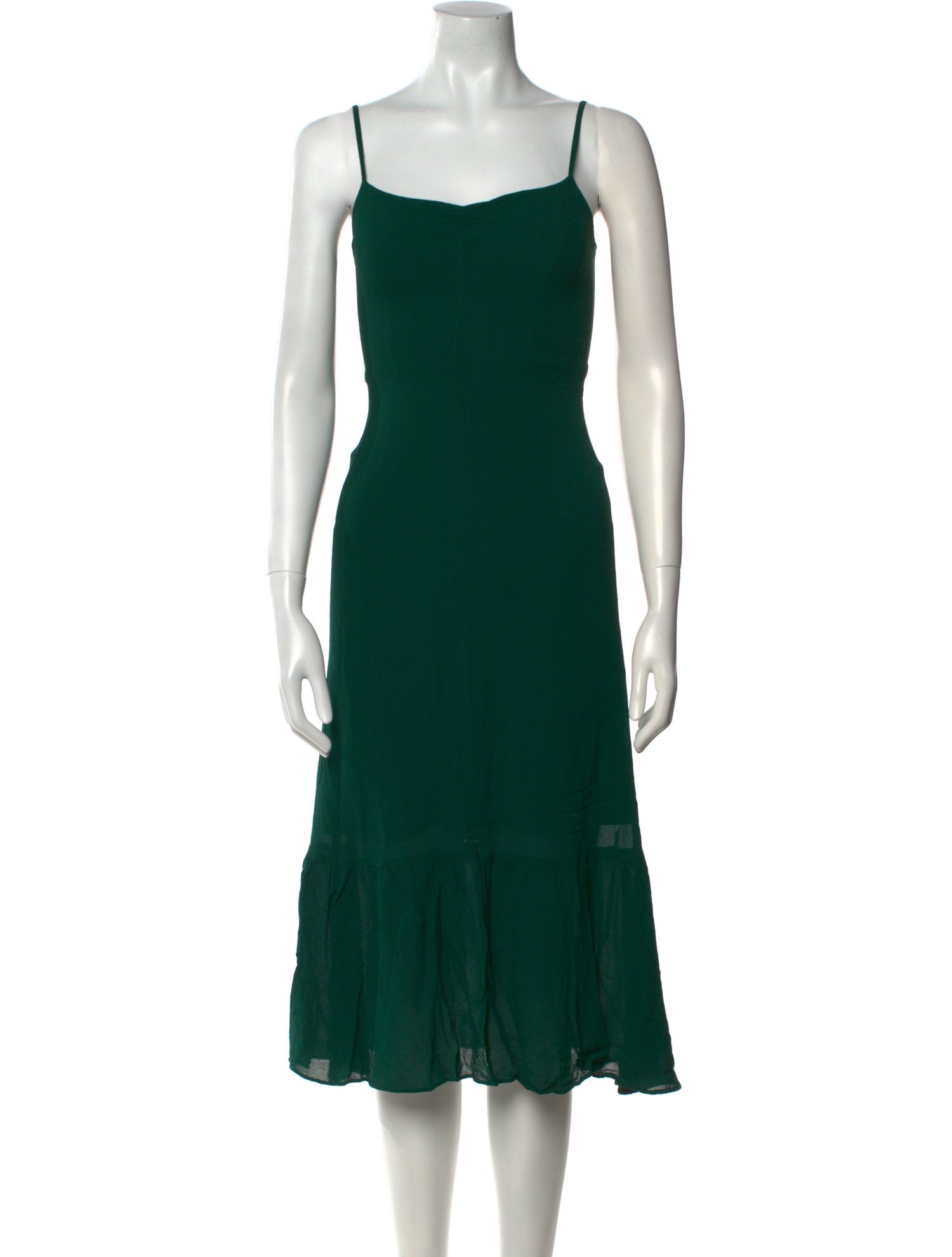 Reformation Square Neckline Midi Length Dress