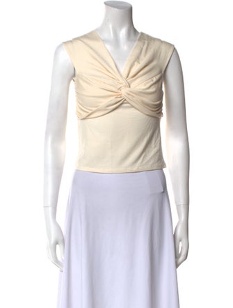 Reformation V-Neck Sleeveless Crop Top