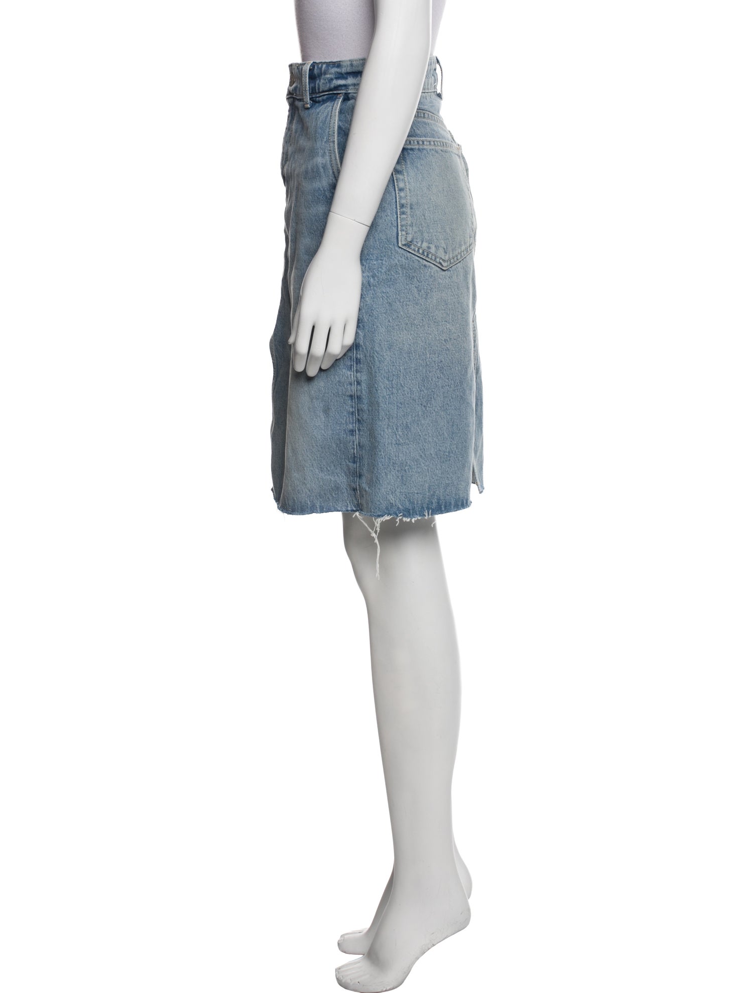 Reformation Distressed Accents Knee-Length Skirt