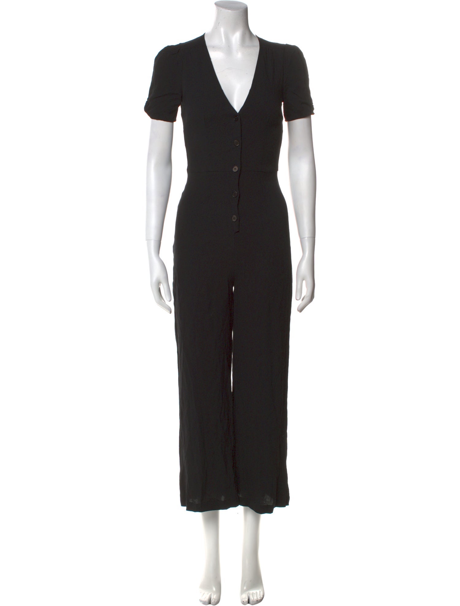 Reformation Linen V-Neck Jumpsuit