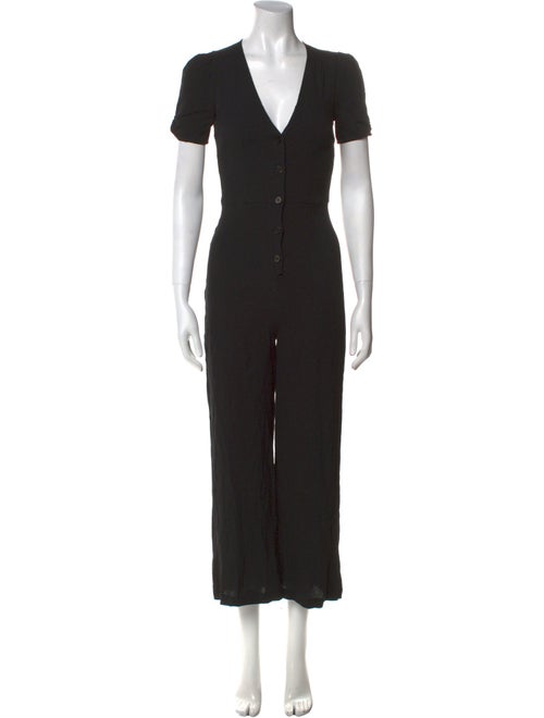 Reformation Linen V-Neck Jumpsuit