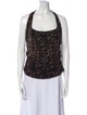 Reformation Animal Print Halterneck Top