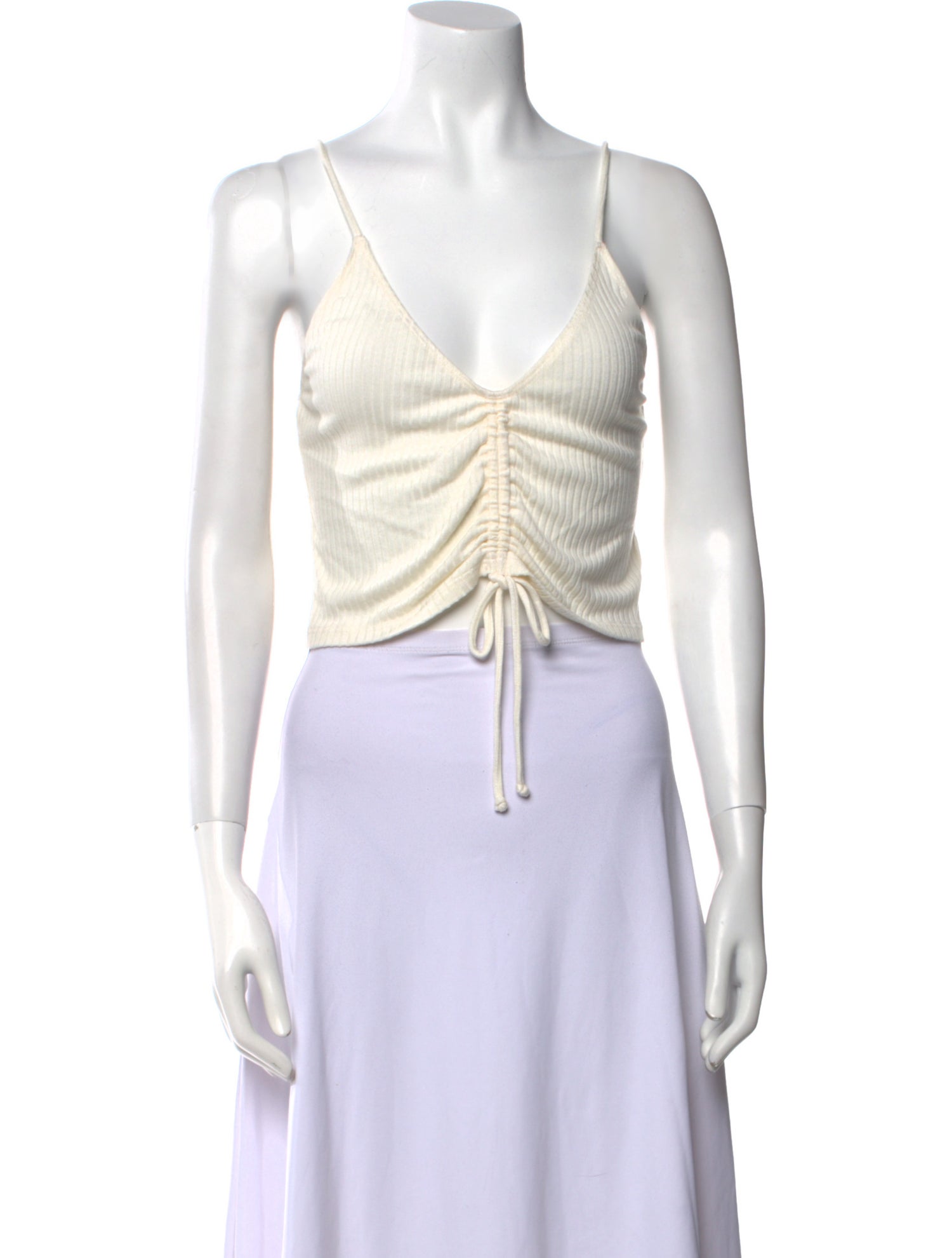 Reformation V-Neck Sleeveless Crop Top