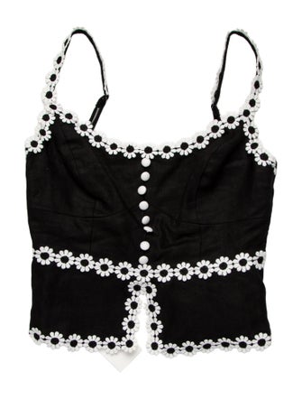 Reformation Linen Square Neckline Top