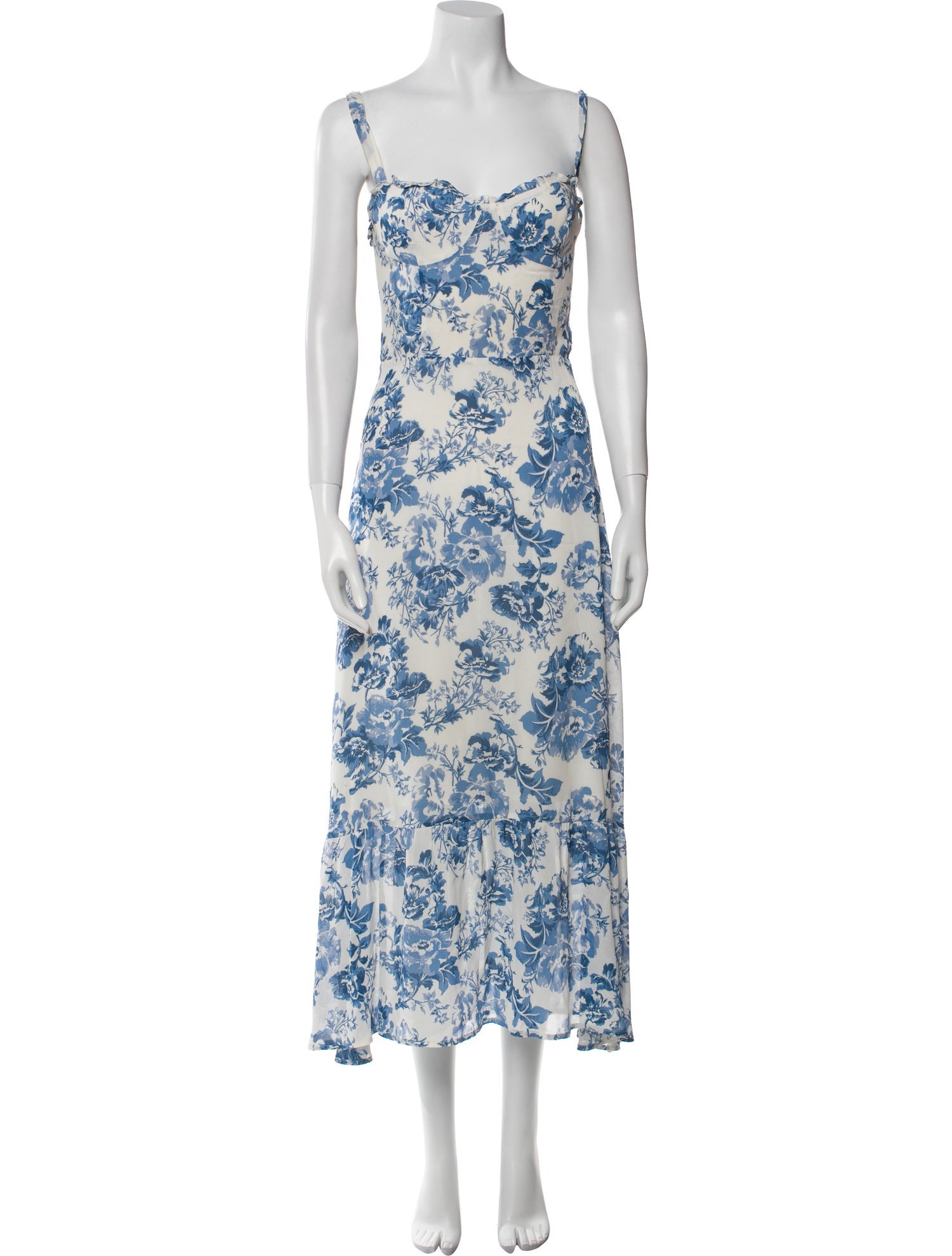 Reformation Floral Print Long Dress