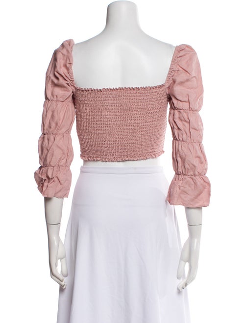 Reformation Linen Square Neckline Crop Top