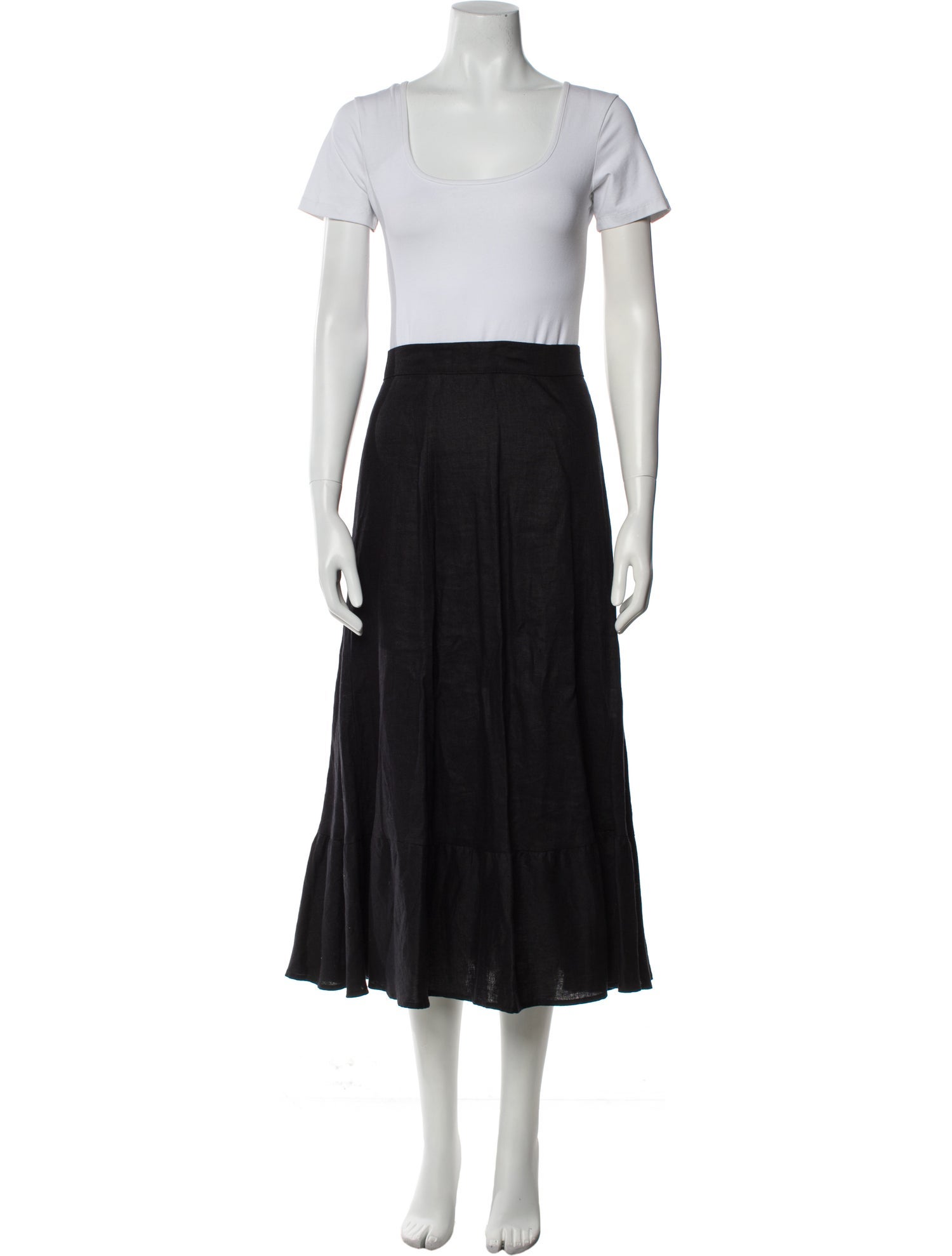 Reformation Linen Ruffle Embellishment Skirt Set