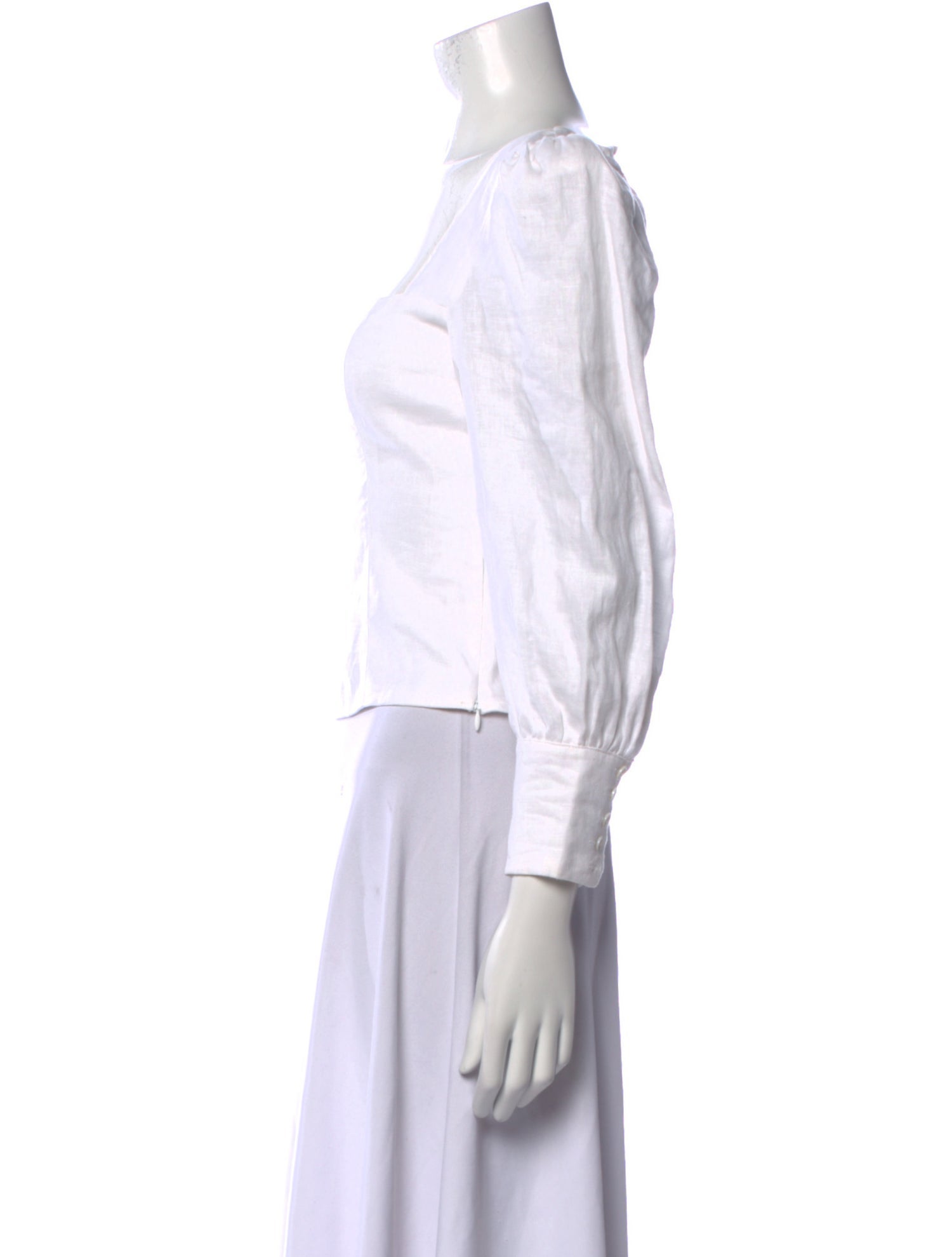 Reformation Linen Square Neckline Crop Top