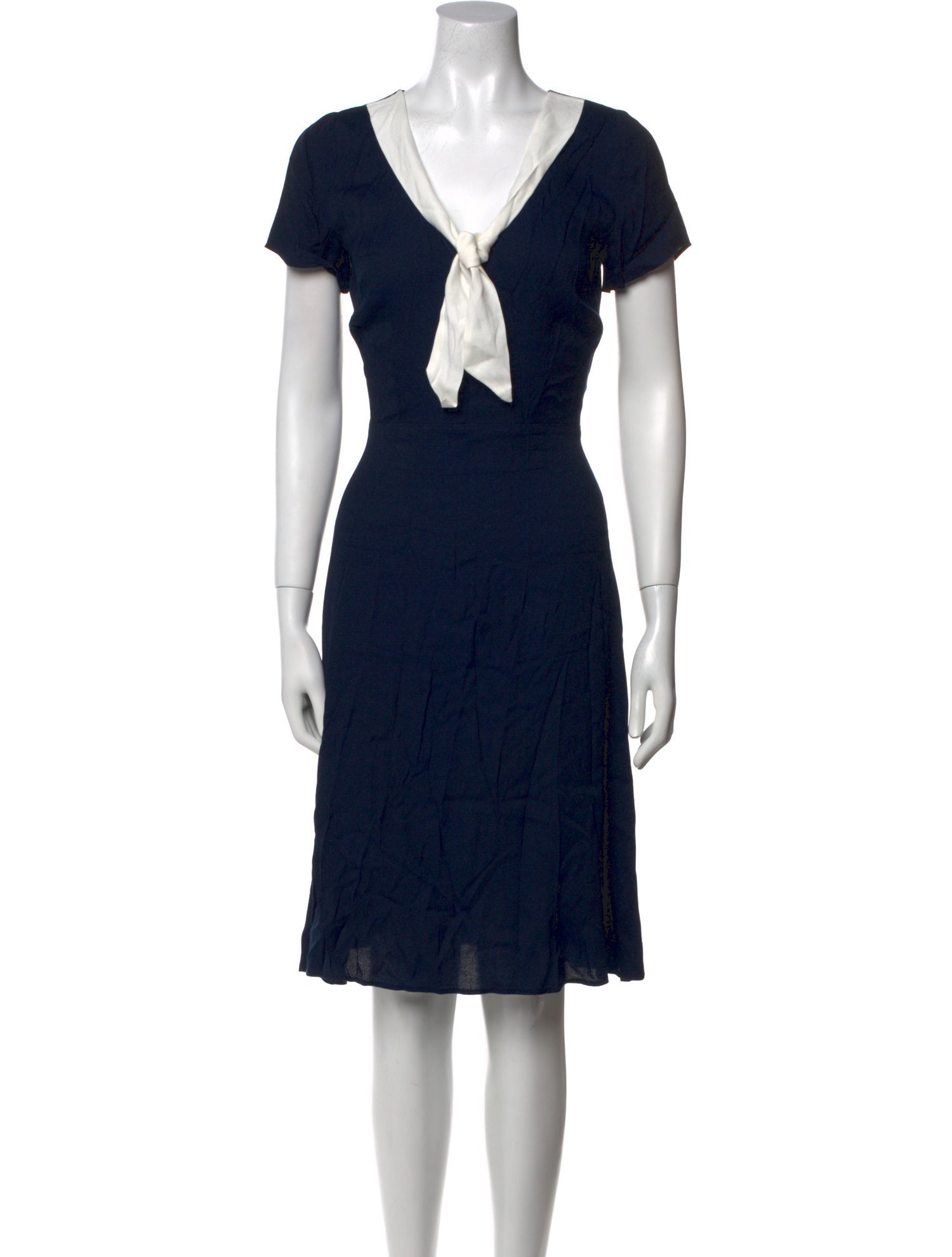 Reformation V-Neck Knee-Length Dress