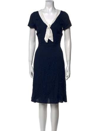 Reformation V-Neck Knee-Length Dress