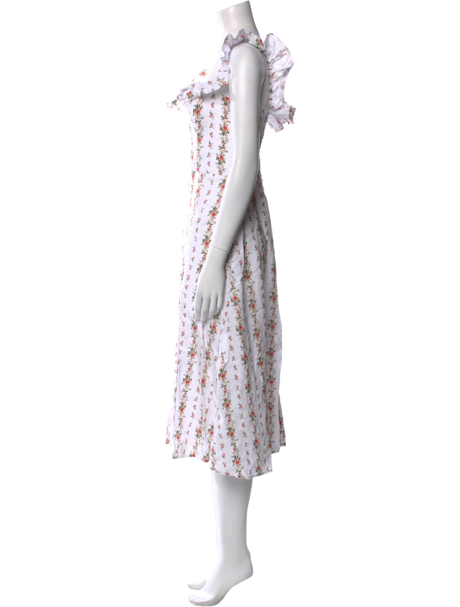 Reformation Linen Midi Length Dress