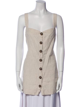 Reformation Linen Square Neckline Tunic