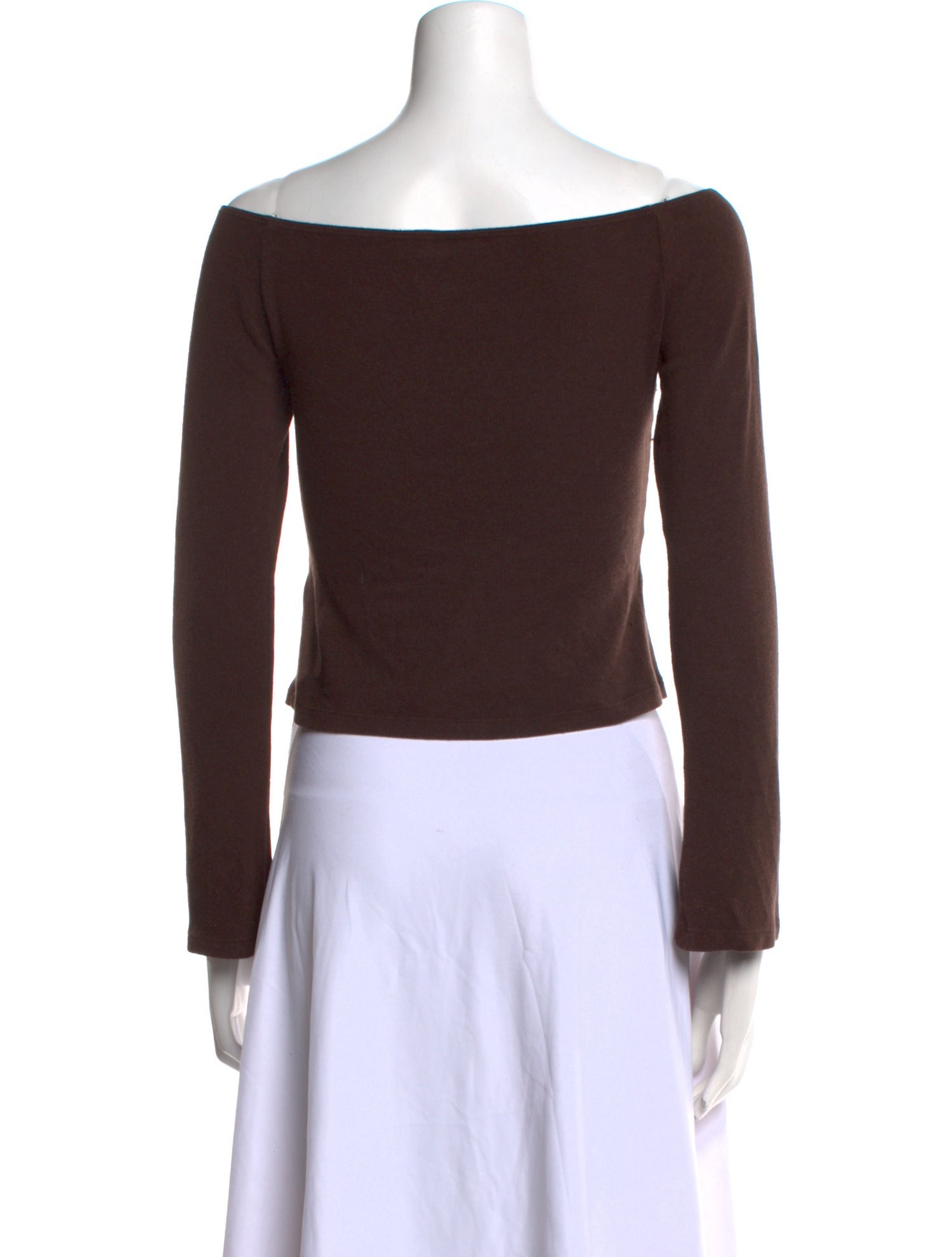 Reformation Off-The-Shoulder Long Sleeve Crop Top