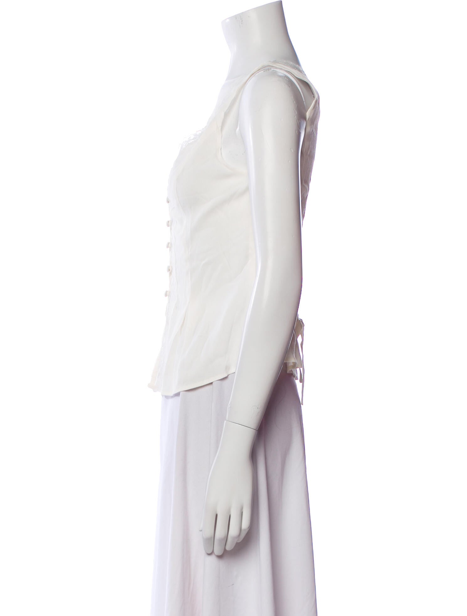 Reformation V-Neck Sleeveless Crop Top