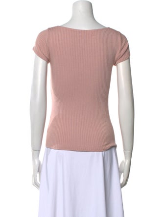 Reformation Square Neckline Short Sleeve Top