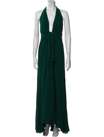 Reformation V-Neck Long Dress
