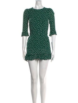 Reformation Floral Print Mini Dress