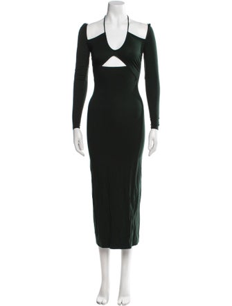 Reformation Scoop Neck Midi Length Dress