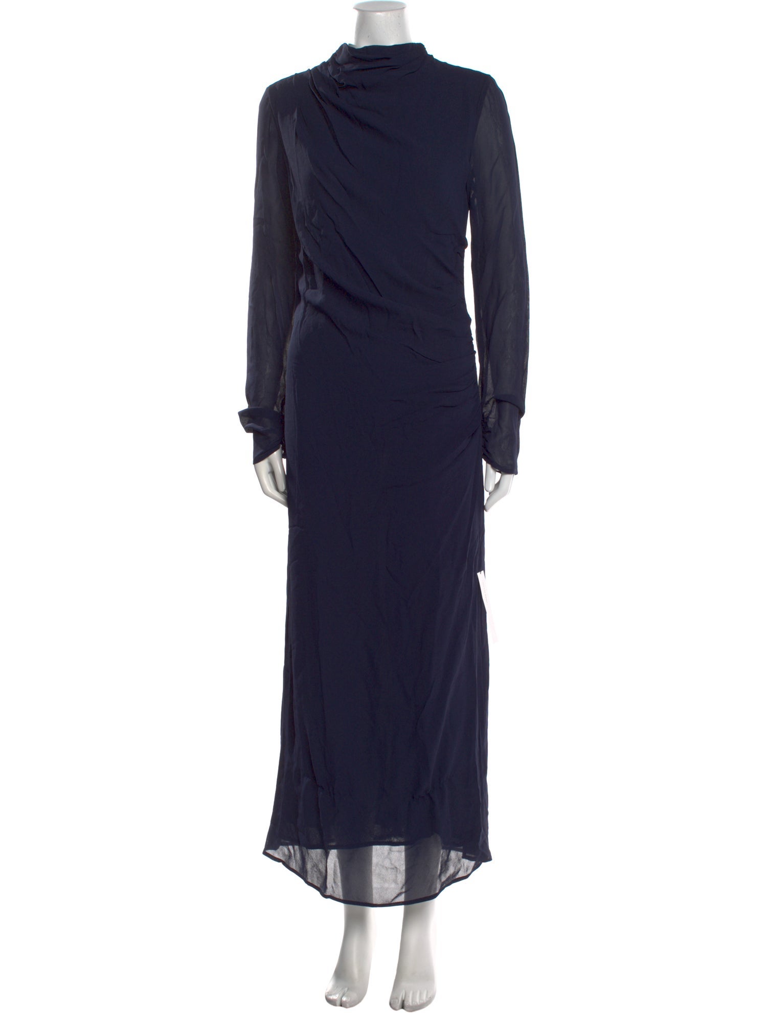 Reformation Mock Neck Long Dress