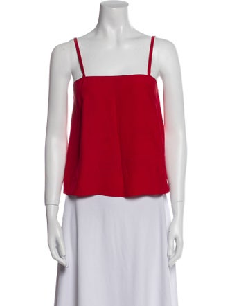 Reformation Silk Square Neckline Crop Top