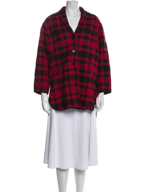 Reformation Plaid Print Peacoat