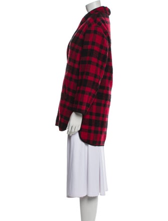 Reformation Plaid Print Peacoat