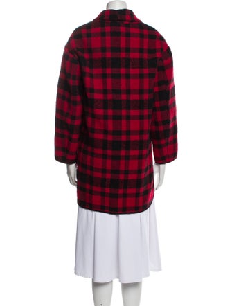 Reformation Plaid Print Peacoat