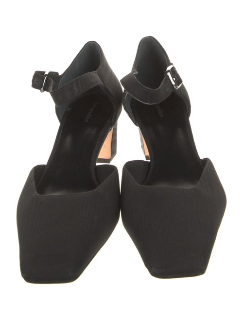 Reformation Leather Trim Embellishment Mules