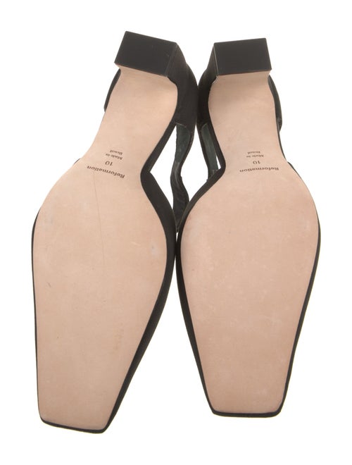 Reformation Leather Trim Embellishment Mules