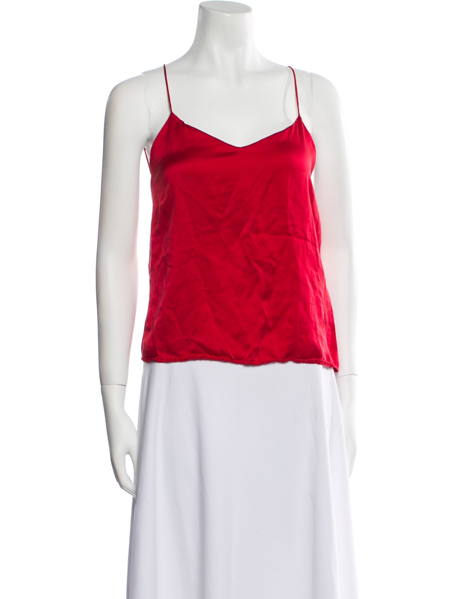 Reformation Silk V-Neck Top