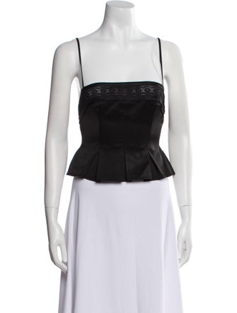 Reformation Square Neckline Sleeveless Crop Top