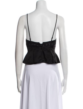 Reformation Square Neckline Sleeveless Crop Top