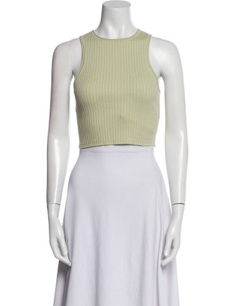 Reformation Crew Neck Sleeveless Crop Top