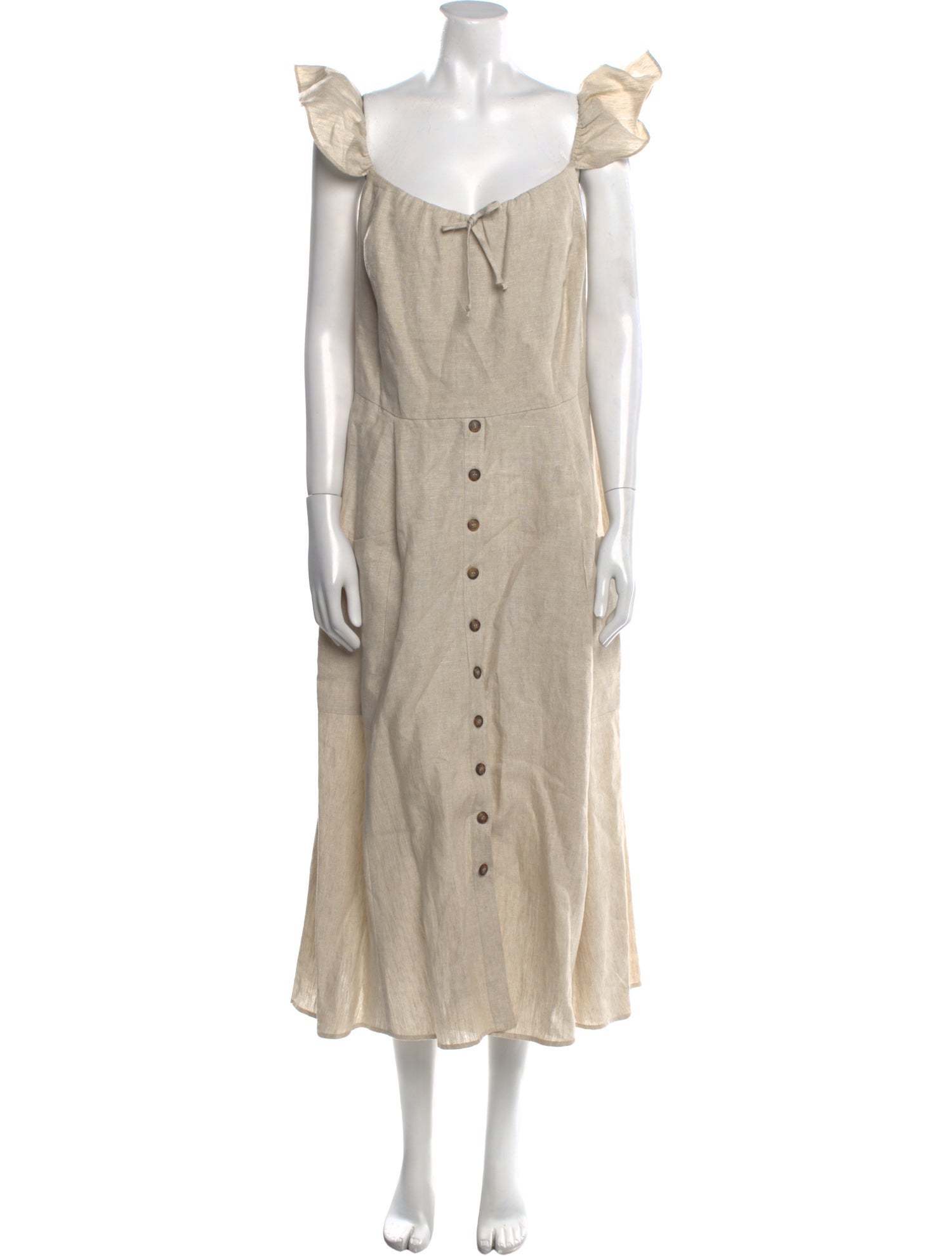 Reformation Linen Midi Length Dress