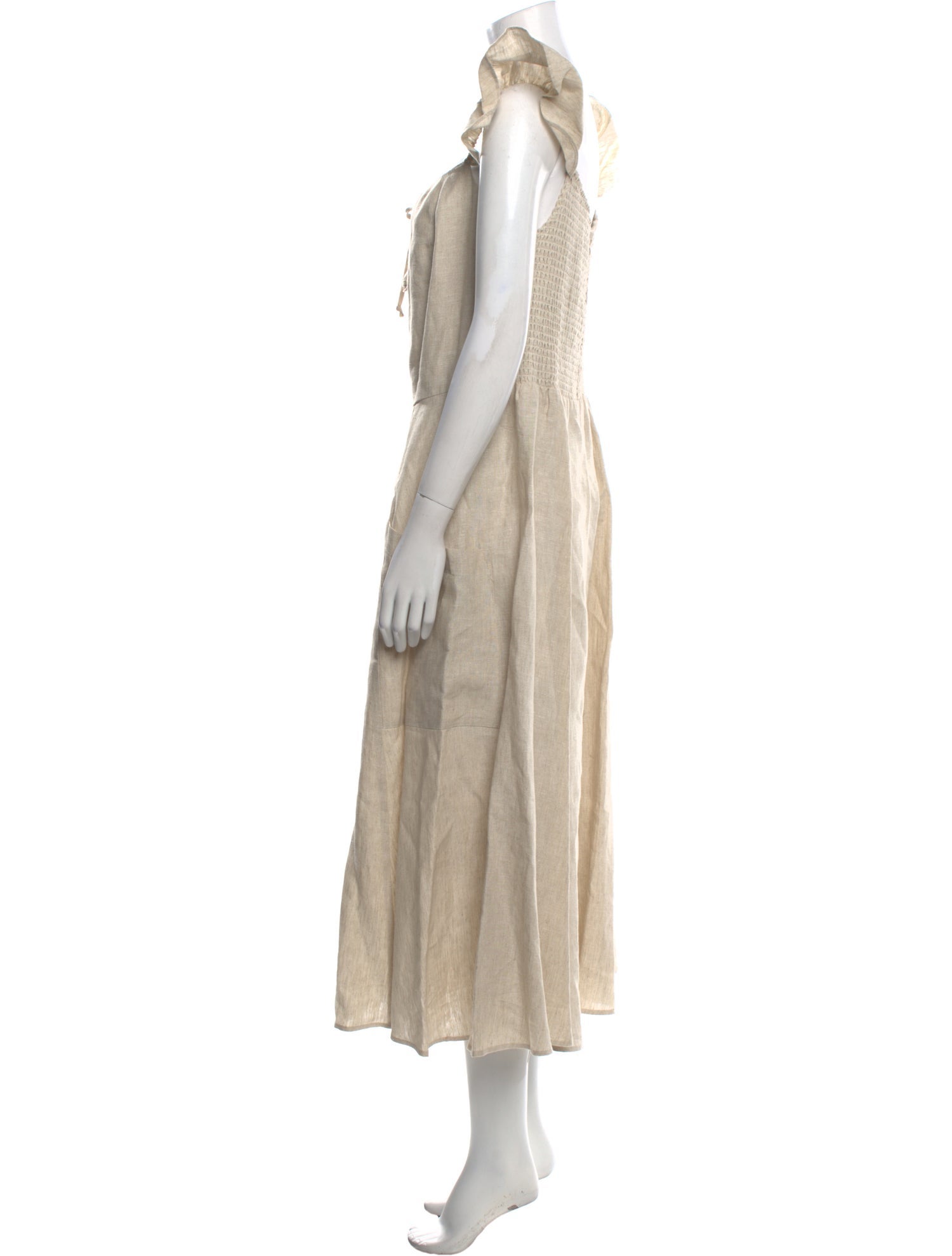 Reformation Linen Midi Length Dress