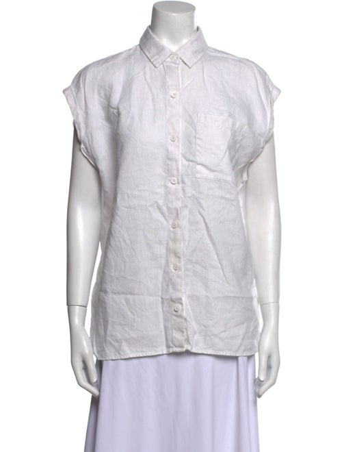 Reformation Linen Short Sleeve Button-Up Top