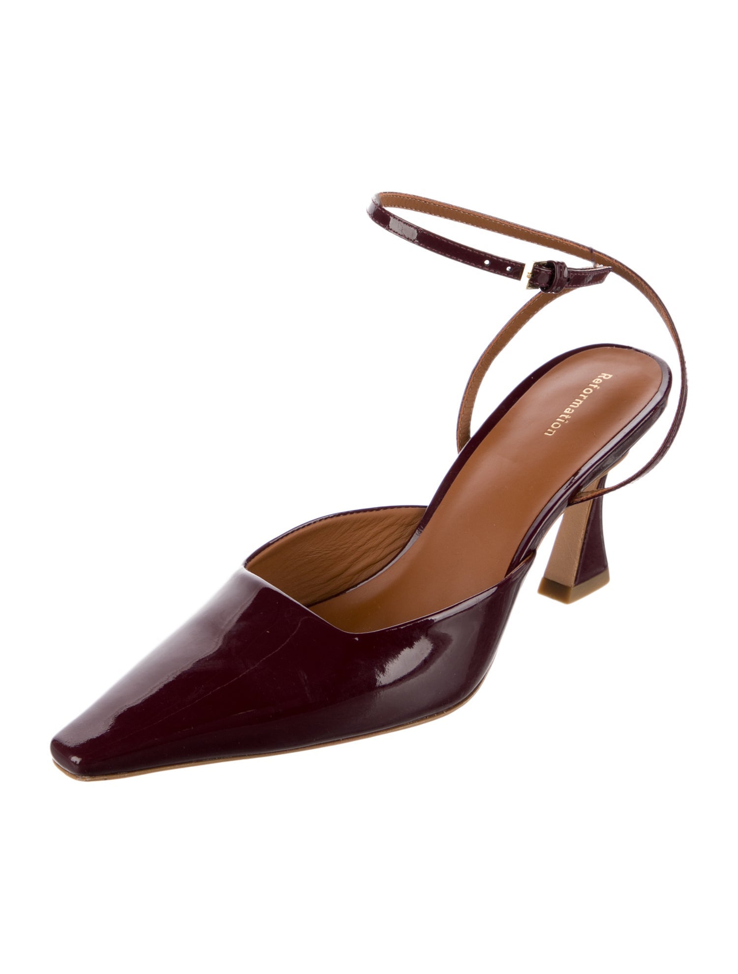 Reformation Leather Slingback Pumps