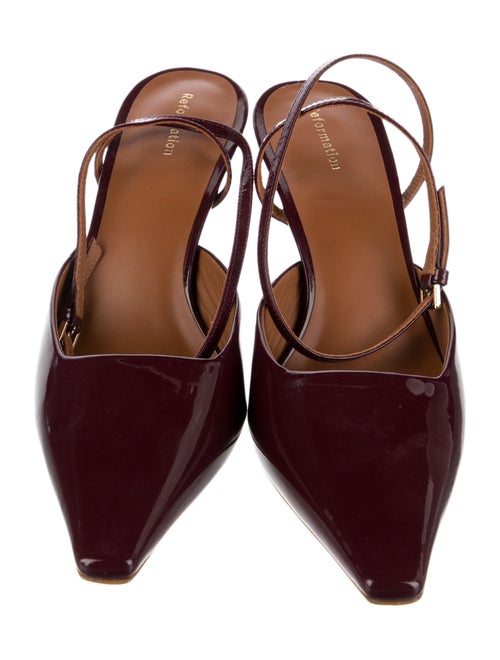 Reformation Leather Slingback Pumps