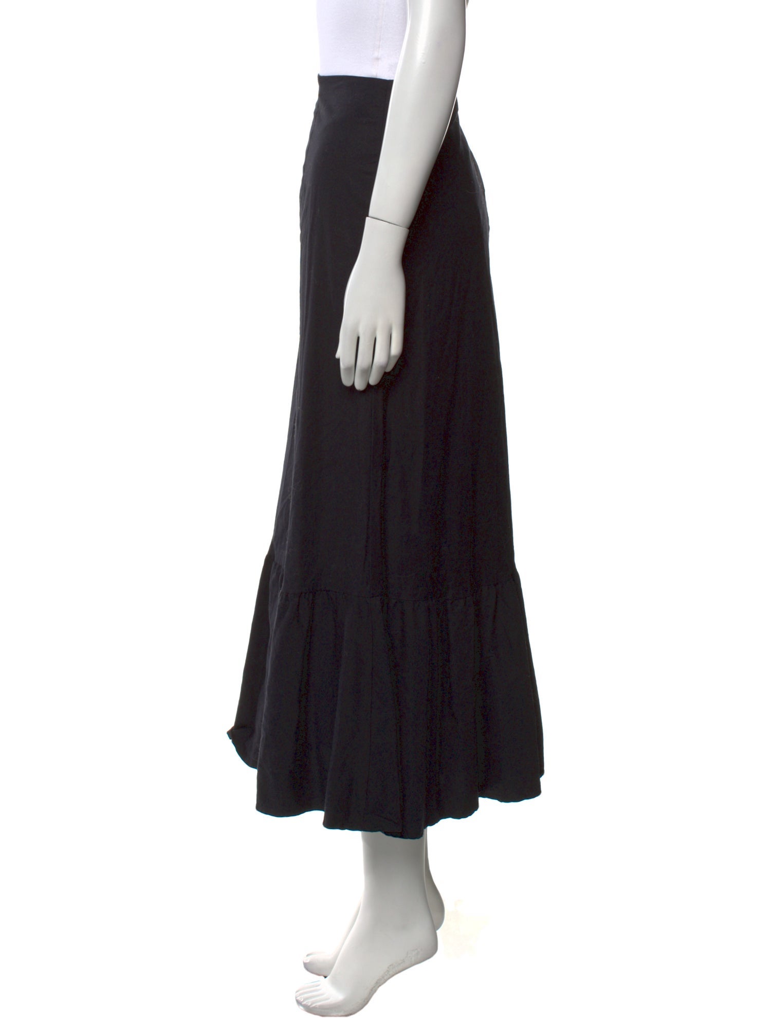 Reformation Ruffle Embellishment Midi Length Skirt