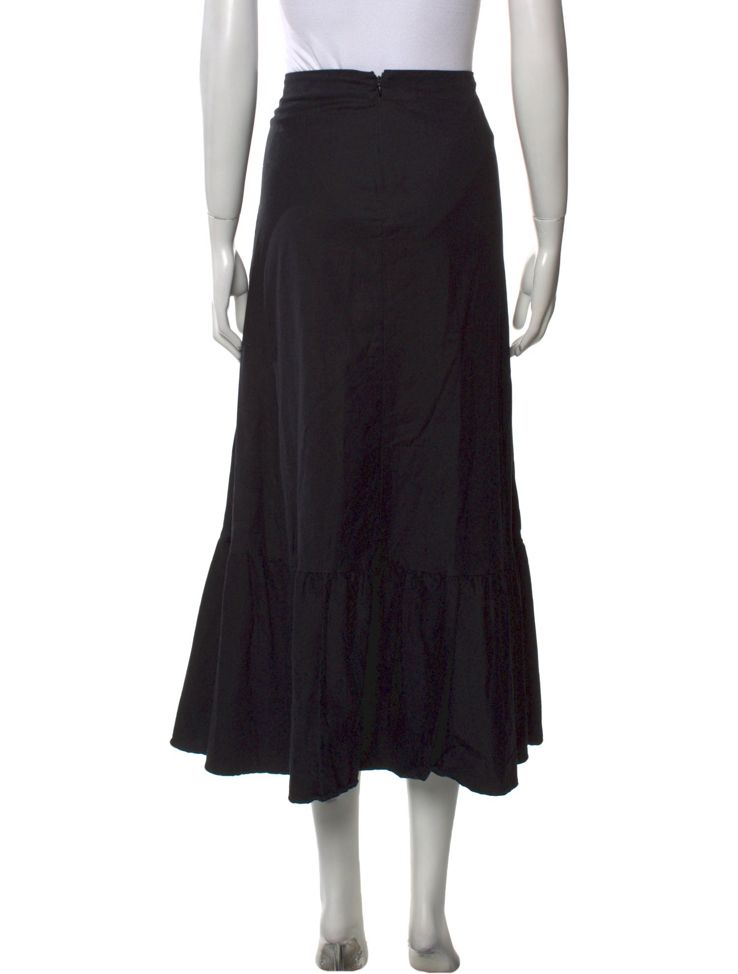 Reformation Ruffle Embellishment Midi Length Skirt