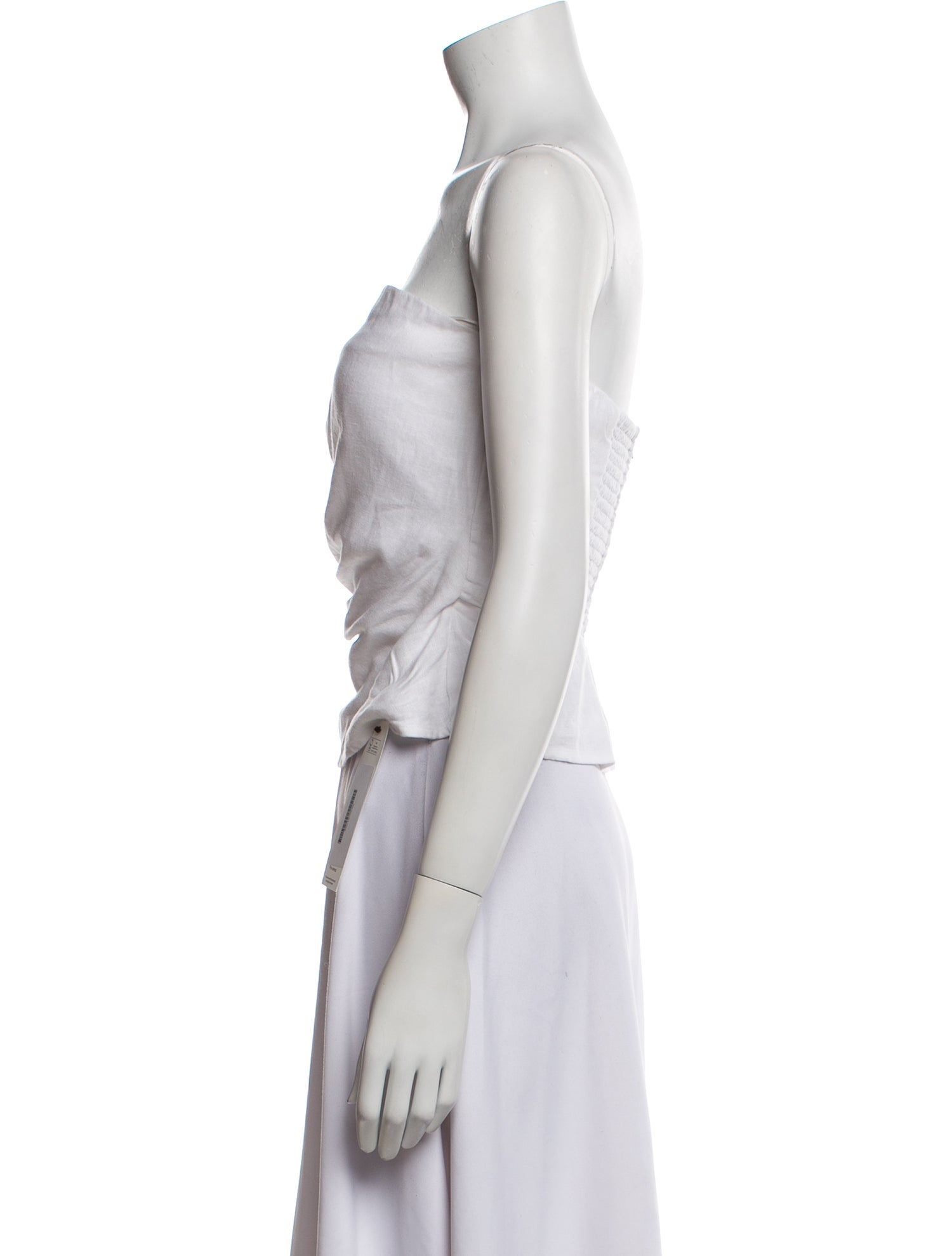 Reformation Linen Strapless Crop Top