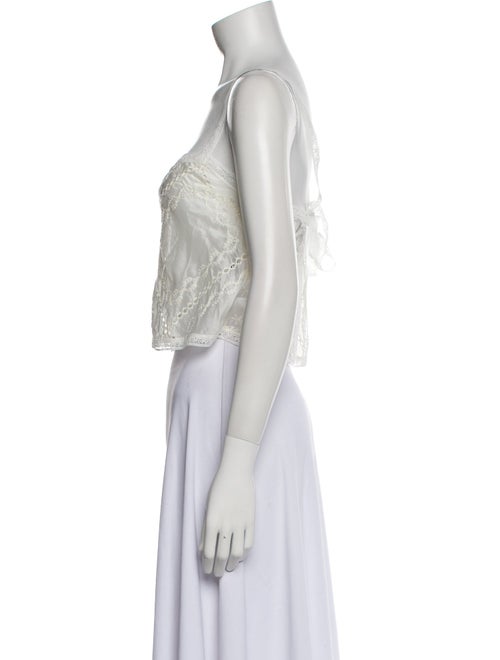 Reformation Square Neckline Sleeveless Crop Top