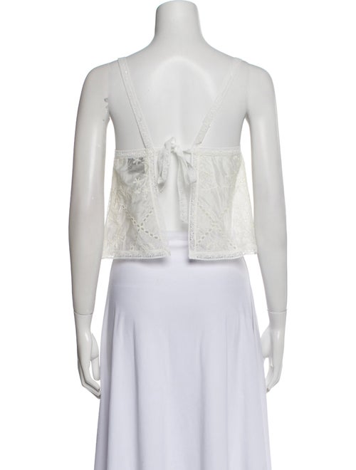 Reformation Square Neckline Sleeveless Crop Top