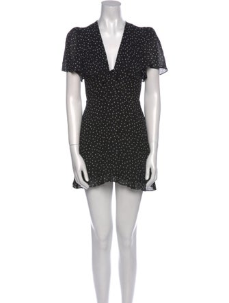 Reformation Polka Dot Print Mini Dress