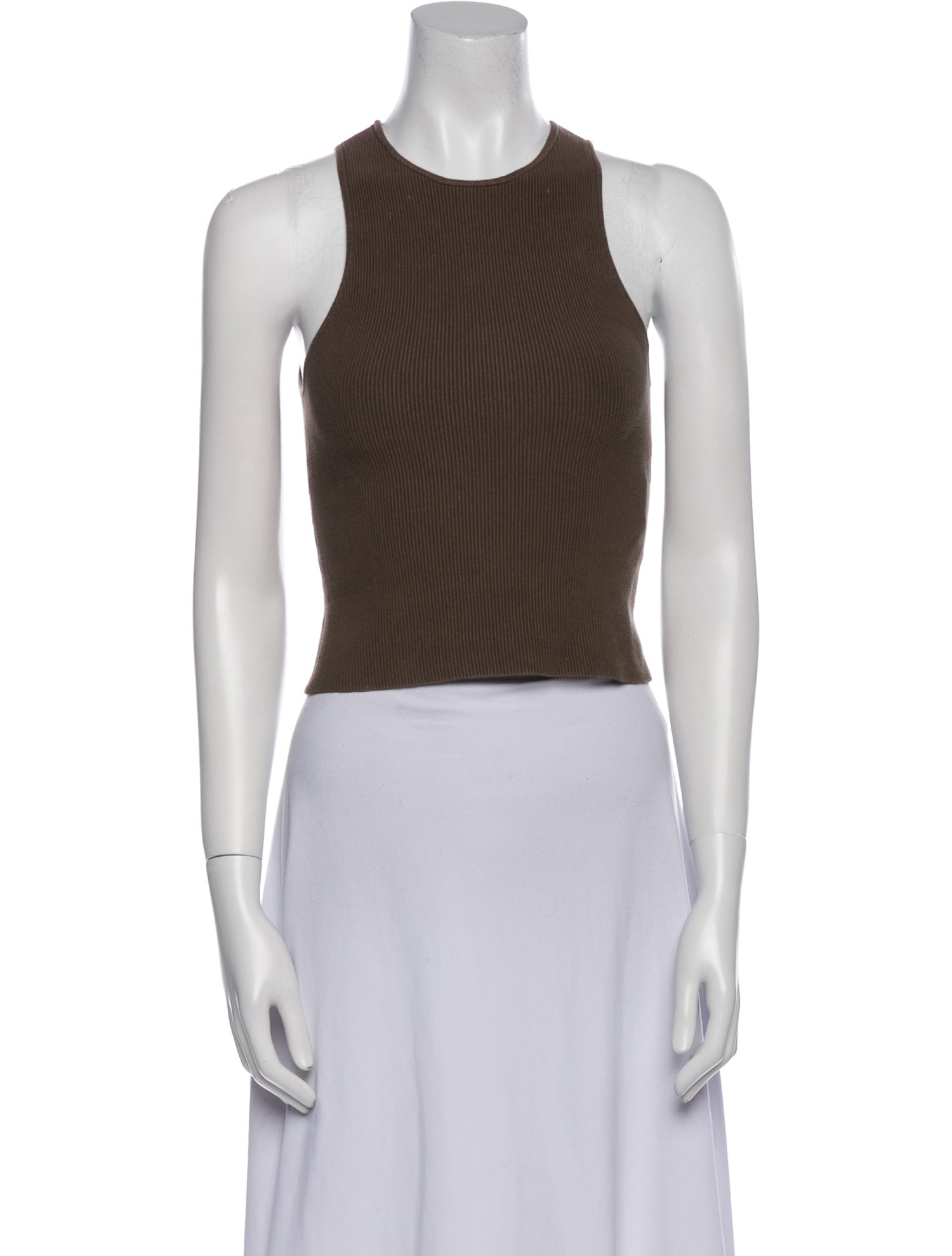 Reformation Crew Neck Sleeveless Crop Top