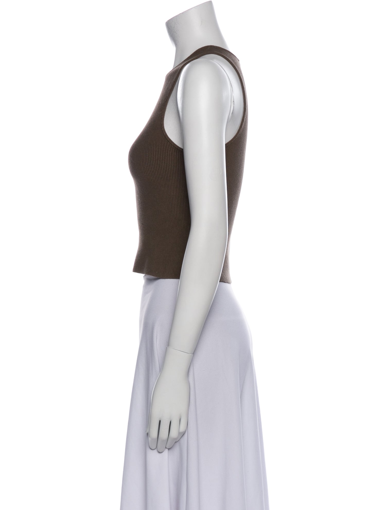 Reformation Crew Neck Sleeveless Crop Top