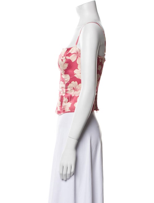 Reformation Silk Floral Print Crop Top